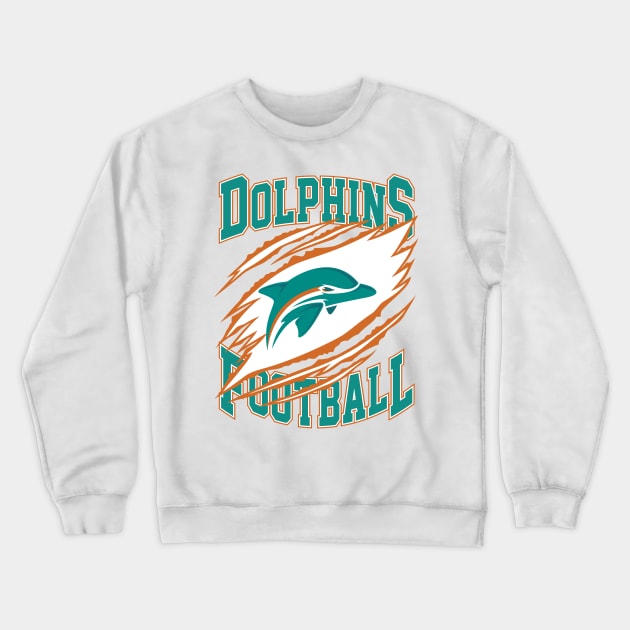 Miami Dolphins Football Crewneck Sweatshirt by Cemploex_Art